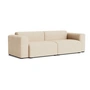 HAY - Mags Sofa 2.5-seater with low armrest, combination 1, beige ( Bolgheri LGG60) (felt glides)