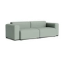 HAY - Mags Sofa 2.5-seater with low armrest, combination 1, light green ( Metaphor 023) (felt glides)