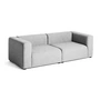 HAY - Mags Sofa 2.5-seater, combination 1, light gray ( Hallingdal 130) (felt glides)