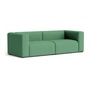 HAY - Mags Sofa 2.5-seater, combination 1, green ( Steelcut 3 932) (felt glides)