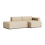 HAY - Mags Sofa 2.5 seater with low armrest right, combination 3, beige ( Hallingdal 220) (felt glides)