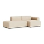 HAY - Mags Sofa 2.5 seater with low armrest right, combination 3, beige ( Bolgheri LGG60) (felt glides)