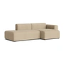 HAY - Mags Sofa 2.5 seater with low armrest right, combination 3, sand ( Turf ) (felt glides)