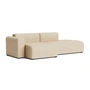 HAY - Mags Sofa 2.5 seater with low armrest left, combination 3, beige ( Hallingdal 220) (felt glides)