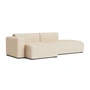 HAY - Mags Sofa 2.5 seater with low armrest left, combination 3, beige ( Bolgheri LGG60) (felt glides)