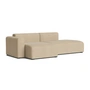 HAY - Mags Sofa 2.5 seater with low armrest left, combination 3, sand ( Turf ) (felt glides)