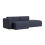 HAY - Mags Sofa 2.5 seater with low armrest left, combination 3, dark gray ( Overlap 03) (felt glides)