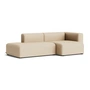 HAY - Mags Sofa 2.5 seater, combination 3, armrest right / beige ( Hallingdal 220) (felt glides)