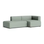 HAY - Mags Sofa 2.5 seater, combination 3, armrest right / light green ( Metaphor 023) (felt glides)