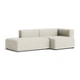 HAY - Mags Sofa 2.5 seater, combination 3, armrest right / cream ( Linara 440) (felt glides)