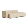 HAY - Mags Sofa 2.5 seater, combination 3, armrest left / beige ( Hallingdal 220) (felt glides)