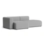 HAY - Mags Sofa 2.5 seater, combination 3, armrest left / gray ( Steelcut Trio 133) (felt glides)