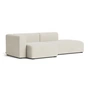 HAY - Mags Sofa 2.5 seater, combination 3, armrest left / cream ( Linara 440) (felt glides)