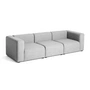 HAY - Mags Sofa 3-seater, combination 1, light gray ( Hallingdal 130) (felt glides)