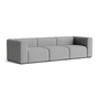HAY - Mags Sofa 3-seater, combination 1, gray ( Steelcut Trio 133) (felt glides)