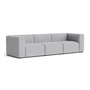 HAY - Mags Sofa 3-seater, combination 1, light gray ( Linara 443) (felt glides)