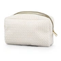 Cam Cam Copenhagen - Cosmetic bag, knitted, 22 x 5 x 16.5 cm, off-white / capri