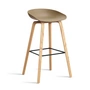 HAY - About A Stool AAS 32 H 75 cm, lacquered oak / black steel / clay 2. 0 (plastic glides)