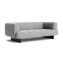 HAY - Quilton Lift 2-seater sofa, black oak / light gray (Hallingdal 130)