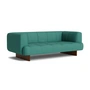 HAY - Quilton Lift 2-seater sofa, walnut / turquoise (Naveli 953)