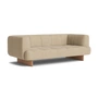 HAY - Quilton Lift 2-seater sofa, oak / sand (Turf)