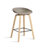 HAY - About A Stool AAS 32 H 65 cm, lacquered oak / black steel / khaki 2. 0 (plastic glides)