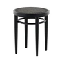 Thonet - 214 RH Stool, Dark Melange wickerwork with plastic support fabric / black beech (TP 29)