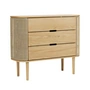 Umage - Treasures Chest of drawers, natural oak / Viennese wickerwork