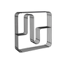 AYTM - Curva Square wall shelf, black