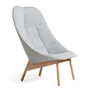 HAY - Uchiwa Quilted armchair, oak / seat gray (Mode 002) / back gray (Remix 123)