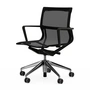 Vitra - Physix office swivel chair, polished aluminum base, TrioKnit black pear / deep black (hard floor castors)