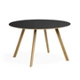 HAY - Copenhague CPH25 2. 0 Table Ø 120 cm, lacquered oak / black linoleum