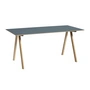 HAY - Copenhague CPH10 2. 0 Desk, 160 x 80 cm, lacquered oak / linoleum smokey blue