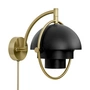 Gubi - Multi-Lite Wall light, black semi matt / brass
