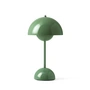 & Tradition - Flowerpot Rechargeable table lamp VP9 with magnetic charging cable, glossy, sage green (Exclusive Edition)