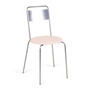 Frama - Petit Rond chair, brushed stainless steel / natural leather