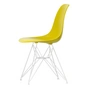 Vitra - Eames Plastic Side Chair DSR RE, white / mustard (white felt glides)