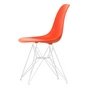 Vitra - Eames Plastic Side Chair DSR RE, white / poppy red (white felt glides)