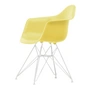Vitra - Eames Plastic Armchair DAR RE, white / citron (white felt glides)