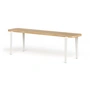 TipToe - LOU bench, 140 x 30 cm, oak / cream white