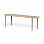 TipToe - LOU bench, 140 x 30 cm, oak / eucalyptus gray
