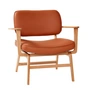 Hübsch Interior - Haze Lounge chair, natural oak / brown