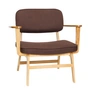 Hübsch Interior - Haze Lounge chair, natural oak / dark brown