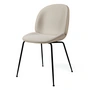 Gubi - Beetle Dining Chair Full upholstery (Conic Base), black / Vidar (146) / Valencia leather linen (Exclusive Edition)