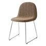 Gubi - 3D chair, polished stainless steel / brown (Bouclé 005)