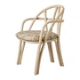 Gubi - Bistra armchair, natural rattan / real pattern (002) (plastic glides)