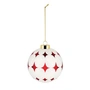 Alessi - Delight Christmas tree bauble 5, white / red / gold