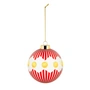 Alessi - Delight Christmas tree bauble 1, white / red / gold