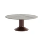 Muuto - Midst coffee table, Ø 90 cm, gray marble / dark red