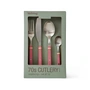 HKliving - 70's cutlery set, raspberry (16 pcs.)